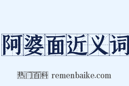 阿婆面近义词是什么意思的图片